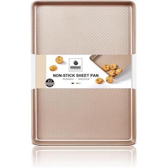 Jelly Roll Pan 15x10 - HONGBAKE Commercial Cookie Sheets for Baking with Sheet - Picture 7 of 7
